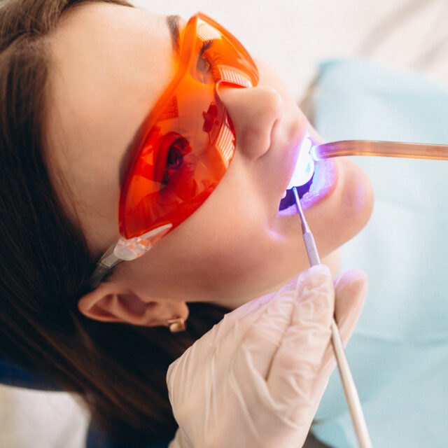 Dentist and patient